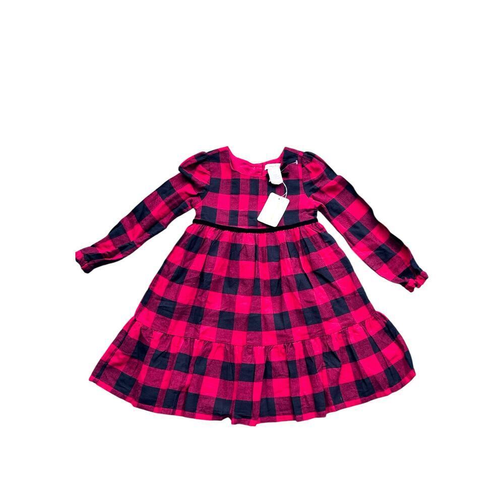 Tommy Bahama‎ Kids Red Black Buffalo Plaid Dress NWT Size 5T Holiday